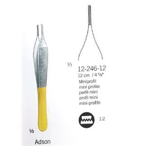 TC-FORCEPS, MICRO-ADSON, 1X2 T., 12CM